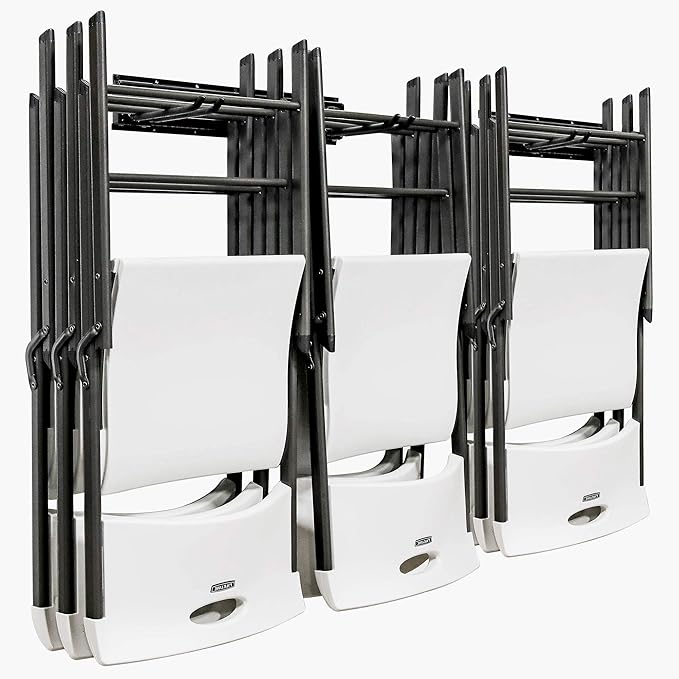 RaxGo Chair Storage Rack, Wall Mounted Folding Chairs Organizer and Hanger System,For Home, Garage, Heavy Duty