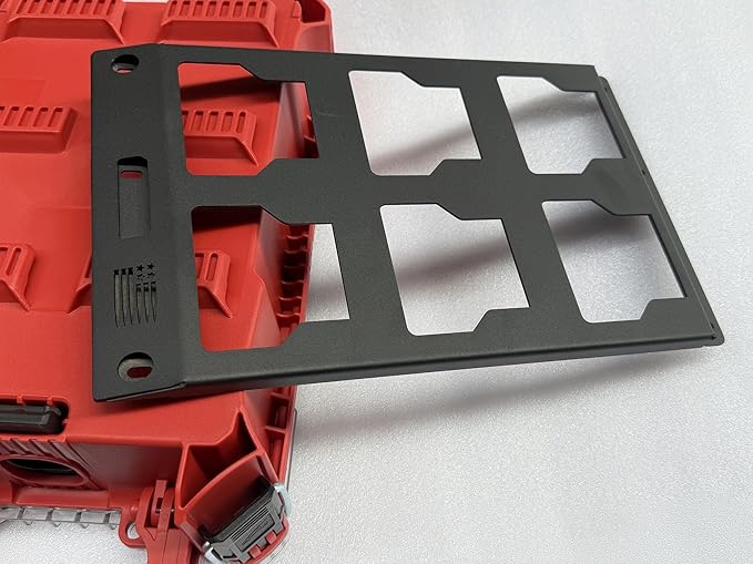 VELCKING for Milwaukee Packout Mounting Plate, Metal Storage Base, Wall and Floor Compatible Toolbox Mount (Black, 1-Half Plate)