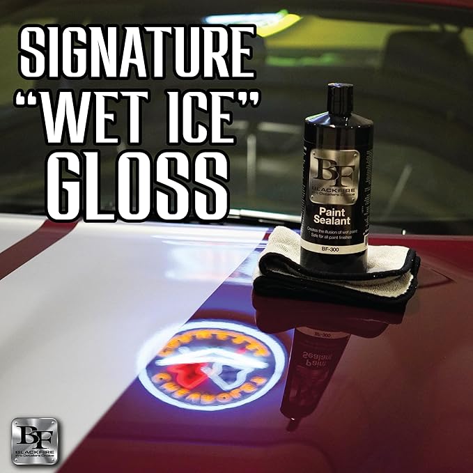 BLACKFIRE Paint Sealant | Long-Lasting Polymer Protection for Automotive Finishes | Enhances Gloss and Water Beading | Easy Application and Removal | BF-300 | 32oz