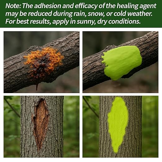 Tree Wound Sealer, 500g Tree Wound Dressing Grafting Wax with Brush, Rapid Protective Film Forming Pruning Sealant for Bonsai, Fruit Trees, Plant Repair, Grafting Paste Tree Paint Protection(17oz)