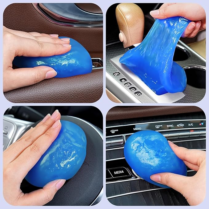 Car Cleaning Gel Car Cleaning Putty Car Putty Car Interior Cleaner Car Slime Car Detailing Kit Car Accessories Gifts for Men Women Stocking Stuffers Blue