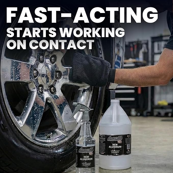 LANE'S New Aluminum Car Wheel Cleaner | Acid Rim Cleaner and Brightener | Brake Dust, Oxidation & Rust Remover for Motorcycles, Cars, Trucks | Shines & Eliminates Hard Scrubbing | 1 Gallon