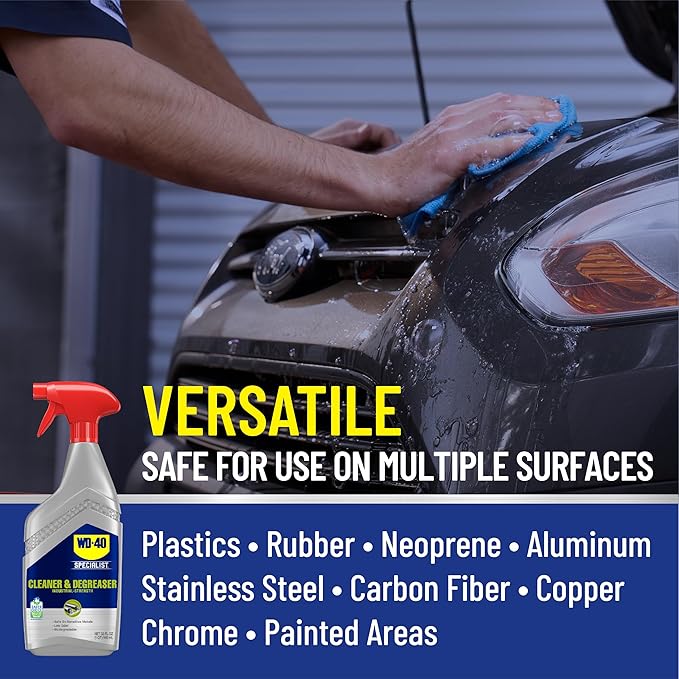 WD-40 Specialist Cleaner & Degreaser, Multi-Surface Cleaning Solution, Great for cleaning grills and grill parts, 32 OZ [Non-Aerosol Trigger] (Pack of 2)