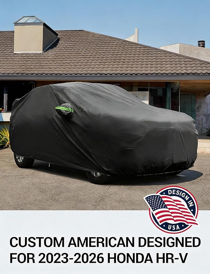 Proadsy Car Cover Custom Fit for Honda HR-V 2023 2024 2025 2026, Waterproof All Weather for Automobiles, Full Exterior Cover Rain Snow Sun Protector Indoor Outdoor Car Cover