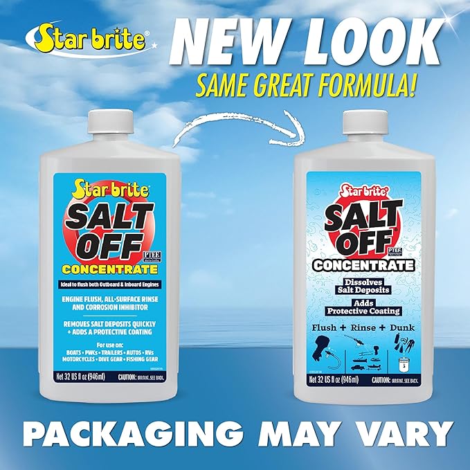 STAR BRITE Salt Off Concentrate - Ultimate Salt Remover Wash & Marine Engine Flush for Boats, Vehicles, Trailers, and More - 32 OZ (093932)