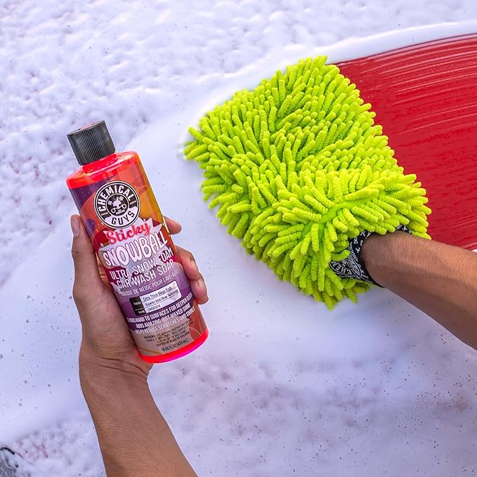 Chemical Guys CWS21516 Sticky Snowball Ultra Snow Foam Car Wash Soap (Works with Foam Cannons or Bucket Washes) Safe for Cars, Trucks, Motorcycles, RVs & More 16 fl oz, Cherry Scent