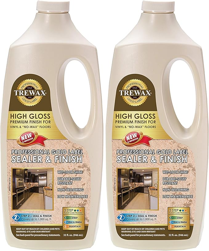 Trewax Professional Gold Label Sealer, Gloss, 32-Fluid Ounce, Pack of 2
