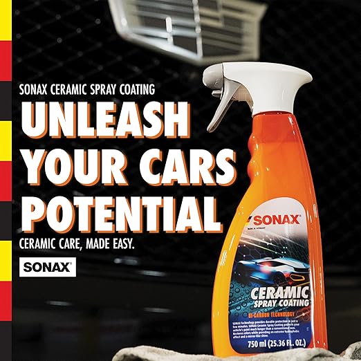SONAX Ceramic Spray Coating | Si-Carbon Technology for Mirror-Like Shine & Hydrophobic Protection | Easy-to-Apply, Long-Lasting Formula | Refreshes Existing Ceramic Sealants | 257500 | 5L