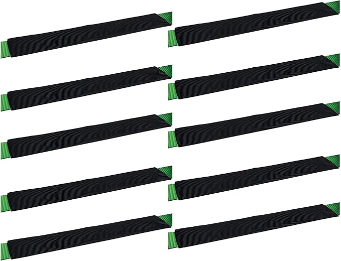 Mega Cargo Control Webbing Protectors for 2" Wide Tie-Downs, Tow Straps, Winch Tie Down System - Black, 24" Sliding Sleeves (10 Pack)