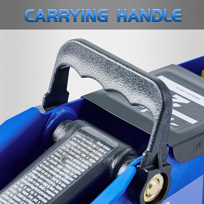 Tonda Floor Jack, Hydraulic Portable Car Jack, 2 Ton (3,800 lb) Capacity, Blue