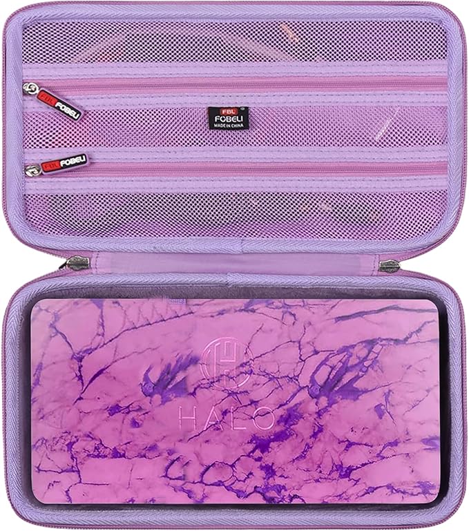 FBLFOBELI Hard Carrying Case for Halo Bolt Ultimate 2.0 & 3.0/for Halo Bolt Air + 55500 1750/for Halo Bolt Air 58830 Portable Vehicle Jump Starter with Air Compressor (Case Only) (Purple)
