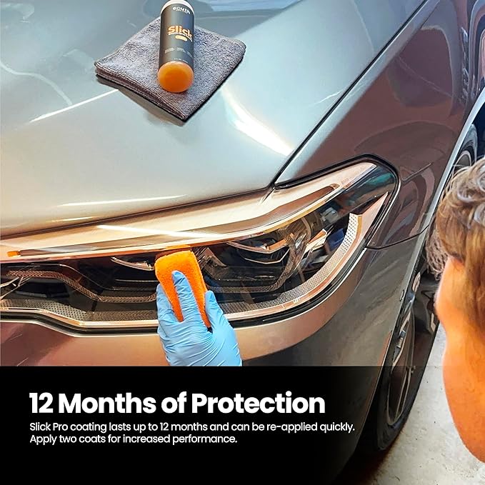 Couth Slick Pro - Ceramic Spray Coating | 12 Month SiO2 Ceramic Car Detail Spray Wax for Cars, Boats, Motorcycles | Hydrophobic High Gloss Paint Protection Paint Sealant