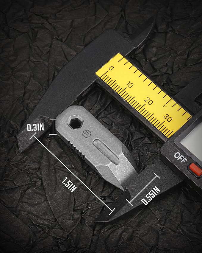 Keyunity KR02 Mini Pry Bar, Pry Bar Tool, Edc Multi Tool With Screw Driver, Box Opener And Minimalist Tool Features