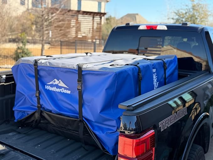 TruckDuffle Truck Bed Storage Bag – Expands Up to 70 Cu Ft – Weatherproof Cargo Organizer – Waterproof Heavy-Duty Soft-Shell Material – Fits Compact to Heavy Duty Beds