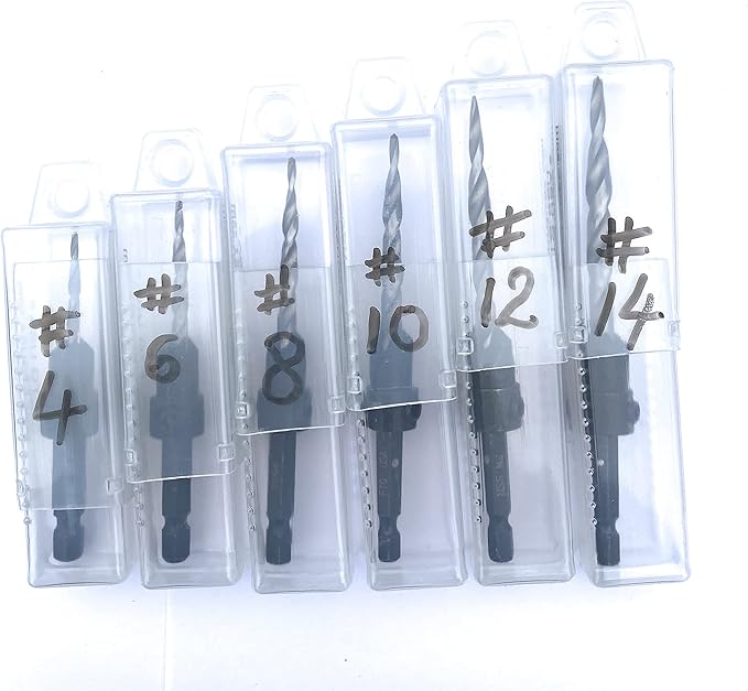 FTG USA Storage Container 6 Piece Extendable Plastic Box Used as Storage Case for Countersink and Replacement Drill Bits
