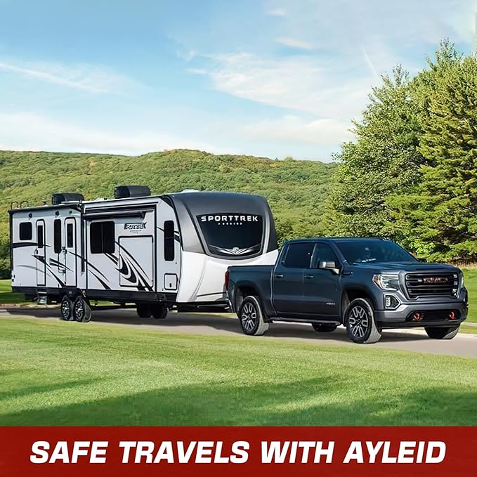Ayleid Trailer Hitch Tri-Ball Mount with Hook&Pin&Rotatable Tow Shackle,Fits 2-in Receiver with 1-7/8-in,2-in,2-5/16-in Hitch Ball , Adjustable with Shackle