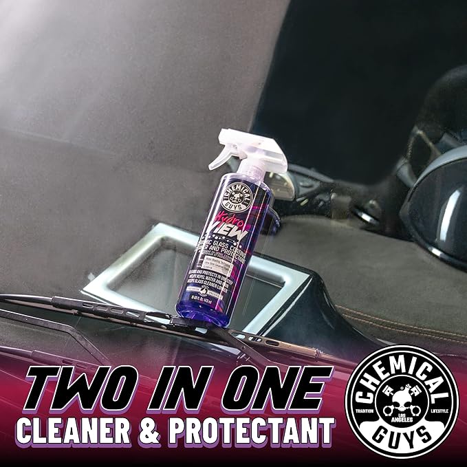 Chemical Guys HydroSuds Ceramic Car Wash Soap and HydroView Ceramic Glass Cleaner & Coating Bundle (2-16 oz Bottles)