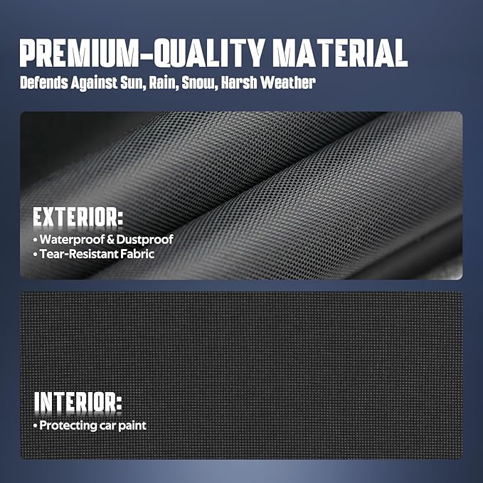 Kayme SUV Car Cover Custom Fit for Volkswagen VW Tiguan Allspace, BMW X1, Kia Sportage Windproof Upgraded & 100% Waterproof. All-Weather Full Exterior Cover Rain Sun Protector with Towel.
