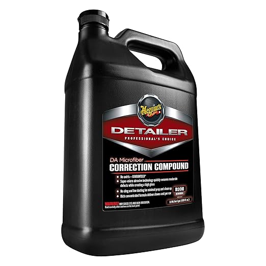 Meguiar's Microfiber Correction Compound - Advanced Polishing Solution for Removing Scratches, Swirls, and Oxidation, Ideal for Professional Detailers and Car Enthusiasts Alike