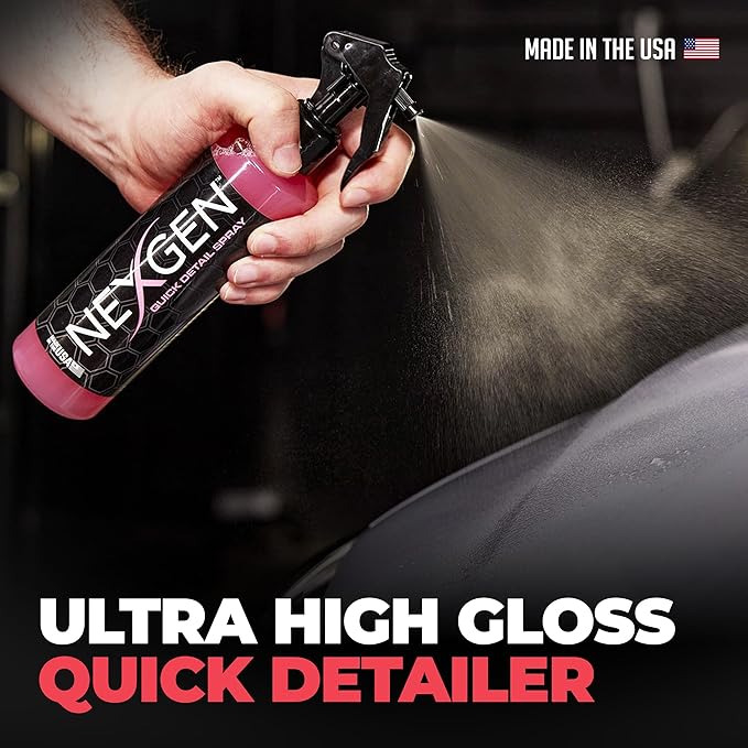 Nexgen Quick Detail Spray (8oz) - Ultimate Spot Cleaner & Ceramic Coating Maintenance - Instant Car Detailing for Freshly Waxed Shine - Car Cleaning Supplies - Protects & Extends Paint Lifespan