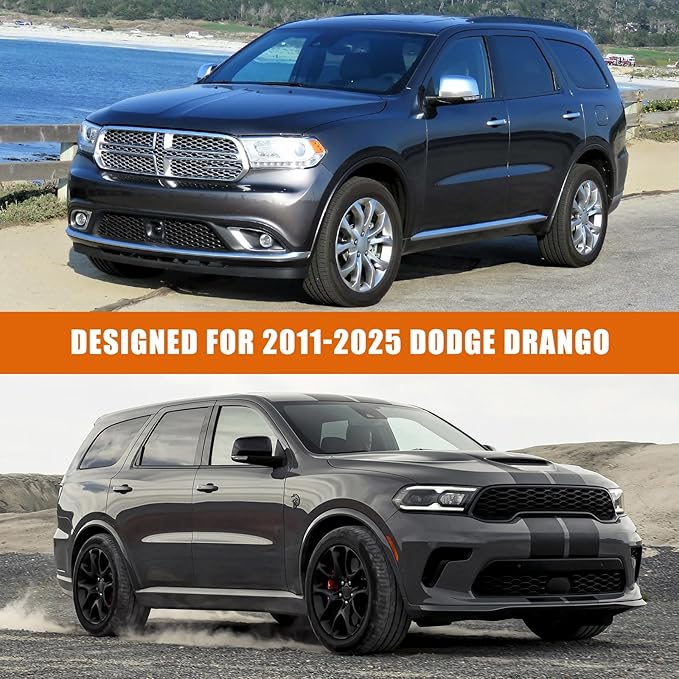 Waterproof Car Covers Replace for 2011-2025 Dodge Durango, 6 Layers Silver All Weather Custom-fit Car Cover with Zipper Door & Windproof Bands for Snow Rain Dust Hail Protection