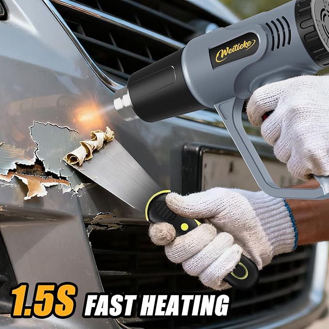 Heat Gun，572℉& 1112℉ Dual Temperature Control Heat gun', Overload Protection with 4 Nozzles for Crafting, hot air gun，Shrink Wrapping, Phone Repair, Epoxy Resin