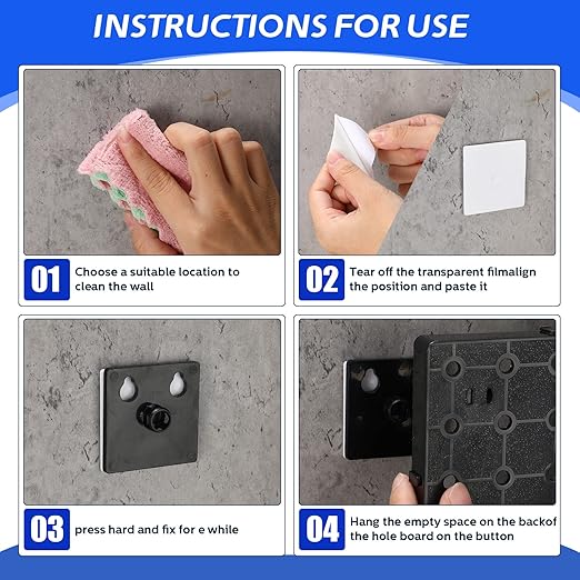 Chunful 58 Pcs Pegboard Organizer Kits Plastic Pegboard Wall Panel Mount Display Accessories Include Storage Boards Buckets and Hooks for Craft Room Garage Kitchen Office(Black)