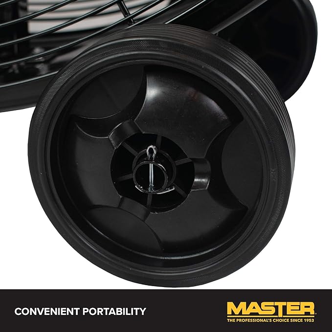 Master 30 Inch Industrial High Velocity Barrel Fan - Use for Shop, Garage or Warehouse, All-Metal Construction with Steel-Coated Safety Grill, 2 Speed Settings (MAC-30D)