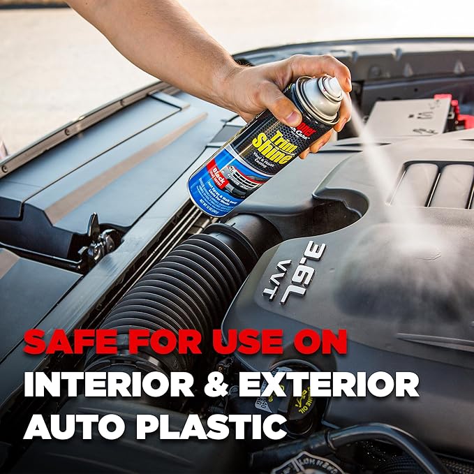 Stoner Car Care 91034-12PK Trim Shine – Black Trim and Plastic Restorer for Cars – Vinyl and Plastic Trim Protectant Coating for Interior and Exterior Use – Fast-Drying No Sling – 12 oz (Pack of 12)