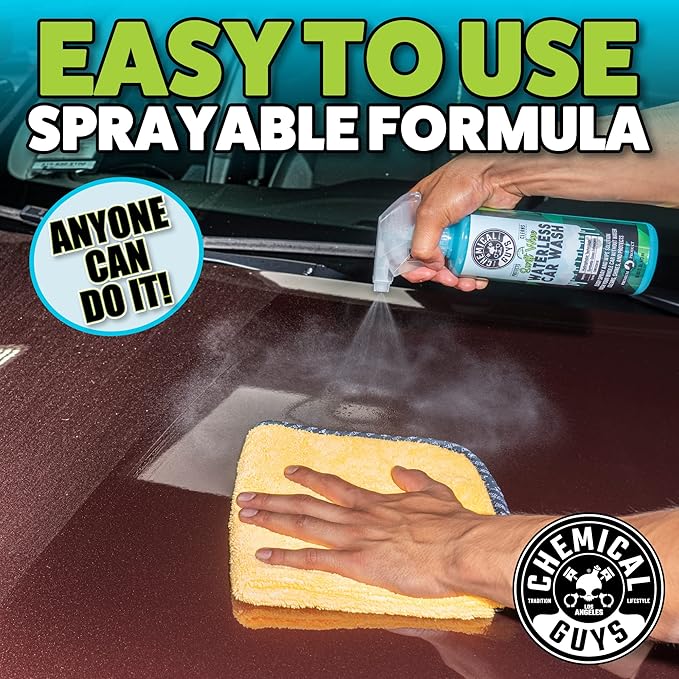 Chemical Guys Swift Wipe Sprayable Waterless Car Wash Spray - Spray and Wipe to Safely Clean and Shine Cars, Trucks, Motorcycles, RV & More, High Lubrication Formula, 16 oz