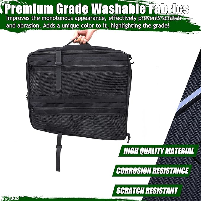 Sunroof Storage Bags for Hummer EV SUV/SUT 2022-2026, Overhead Storage Organizer Cargo, 600D Oxford Overhead Storage Bag/Waterproof/Foldable/Top Sunshade with Hardtop Suction fixing (A)
