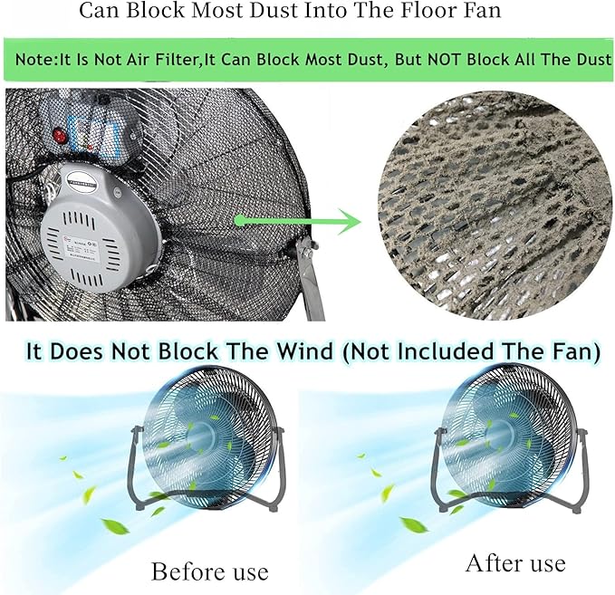 Net Mesh Cover for 12 Inch Floor Fan ,12" Dustproof Fan Mesh Cover,Children Finger Safety Protection Fan Covers for 12 in Commercial Floor Fan for for Bedroom,Garage,Basement,Work Shop,1 Pack