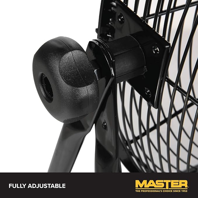 Master 30 Inch Industrial High Velocity Floor Fan - Use for Shop, Garage or Warehouse. All-Metal Construction with Steel-Coated Safety Grill, 3 Speed Settings, Tiltable (MAC-30BCT)