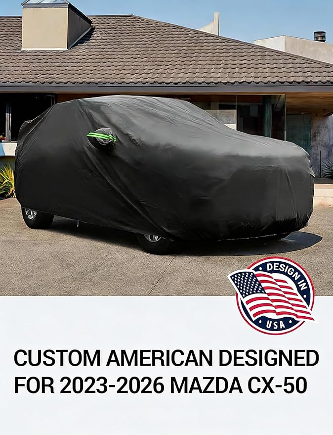 Proadsy Car Cover Custom Fit for 2023-2025 2026 Mazda CX-50, Waterproof All Weather for Automobiles, Full Exterior Cover Rain Snow Sun Protector Indoor Outdoor Car Cover