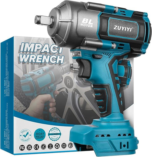1/2" Cordless Impact Wrench for Makita 18V Battery(NOT Included), 1000N.m(738FT-lbs) High Torque Power Impact Wrenches, Electric Brushless Impact Gun for Car Tire Truck RV Mower