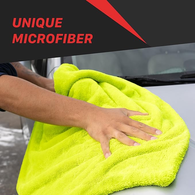 Maxshine Universal Car Drying Towel 30” x 30” | 1600GSM Plush Double-Sided Microfiber | Super Absorbent Rinse-Free Drying Towel for Car Wash & Detailing | Scratch-Free, Lint-Free Auto Care Cloth