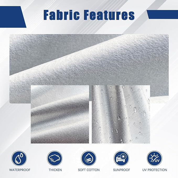 Kayme 6 Layers Car Cover Custom Fit for Tesla Model Y, Waterproof All Weather for Automobiles, Outdoor Full Car Cover Sun Rain UV Snow Protection.Silver
