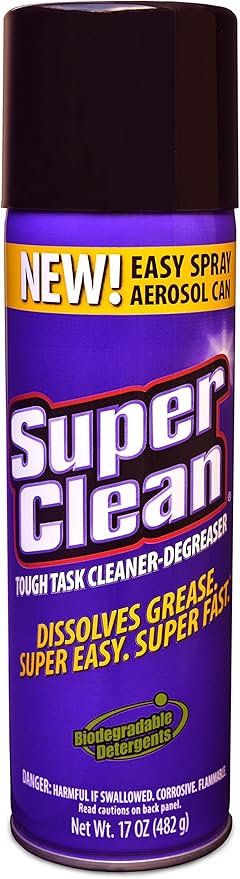 SuperClean Multi Surface All Purpose Gunk Remover Aerosol Degreaser, Biodegradable, 17oz by Super Clean