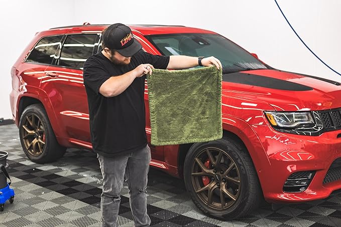 The Rag Company - The Liquid8r M22 Drying Towel - 70/30 Blend, Microfiber, High Absorbency, 20in x 20in