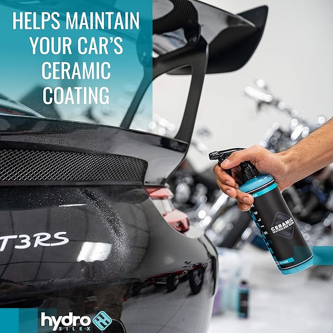 HydroSilex Ceramic Waterless Wash (16oz) Waterless Car Wash Spray For Car Detailing No Hose or Soap Needed Ultra Slick Lubricating Formula No Rinse, Spray Ceramic Coating.
