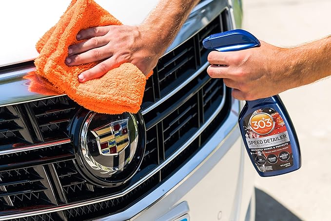 303 Products Speed Detailer - Instantly Shines and Protects - for All Exterior Automotive Surfaces - Cleans Between Washes - UV Protection, 1 Gallon, 4 Pack (30229-4PK)