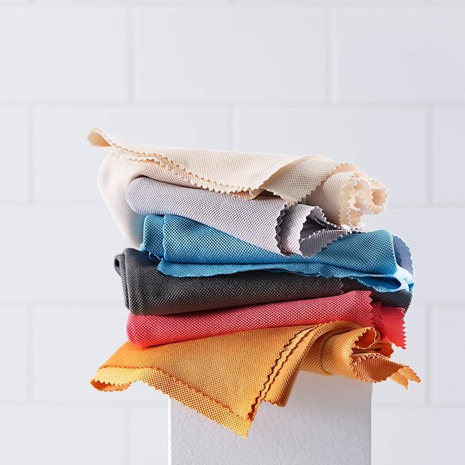 E-Cloth Glass & Polishing Cloth - Microfiber Cleaning Towel Cloth for Windows, Cars, Mirrors, Eyeglasses, & More, Streak Free Clean, Reusable & Machine Washable - Assorted Colors (4 Pack)