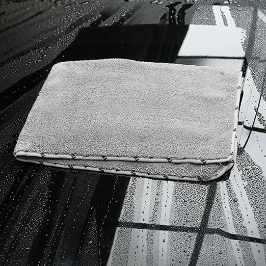 SPTA Drying Towel, Car Wash Drying Towel for Car wahing, Highly Absorbent, 1Pack Large Microfiber Towel Without Scratches or Water Spots, 26.4 x 38.2 inch, Grey-MT035