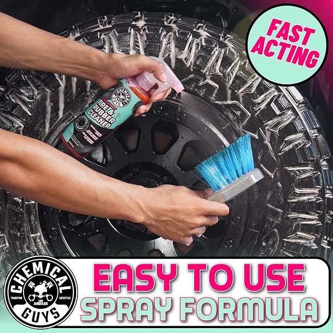 Chemical Guys CLD30216 Total Extract Tire & Rubber Cleaner, Safe for Cars, Trucks, SUVs, Motorcycles, RVs & More, 16 fl oz