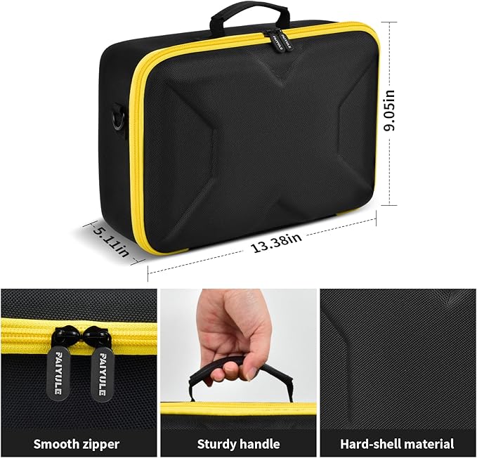PAIYULE Case for DEWALT 20V Max XR Cordless Router- DCW600B for MtiolHig for Makita Woodworking Tools with Strap, Compact Router Accessories Storage Bag for Battery, Charger, Bits (Box Only)