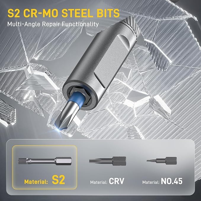 42 in 1 Magnetic Ratchet Screwdriver Set, T Handle Ratchet Screwdriver with S2 Steel Bits & Storage Case, Screwdriver Set for Electronics, Bicycle, Furniture, Home DIY