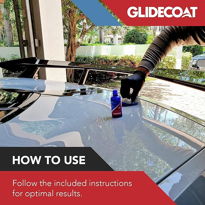 Glidecoat Auto 9H Ceramic Coating 50ML - Ceramic Coating Kit - Professional Protection with Easy Application! High Gloss - Extremely Hydrophobic