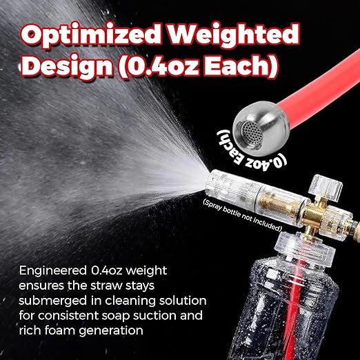 5-Pack Stainless Steel Foam Cannon Straw Ball, Universal Weighted Ball Fit for 5.9mm & 7.6mm Foam Cannons Straw - Dense Mesh Bottom, Silver