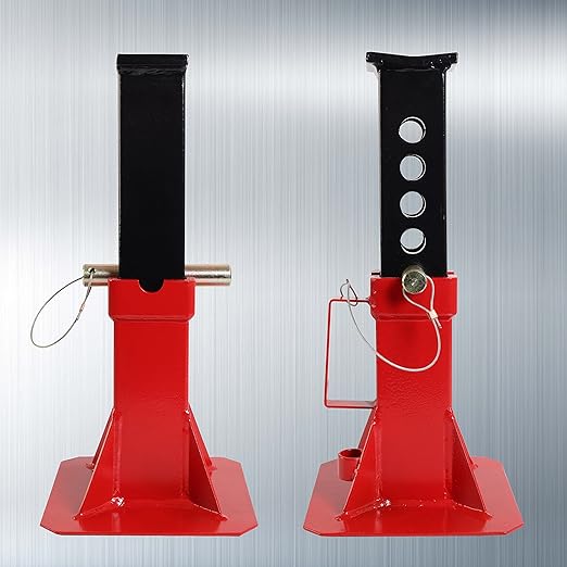 TCE ATZ120005U Torin Heavy Duty Car Jack Stand with Lock, 12 Ton (26,400 lb) Capacity, Red, 1 Pair