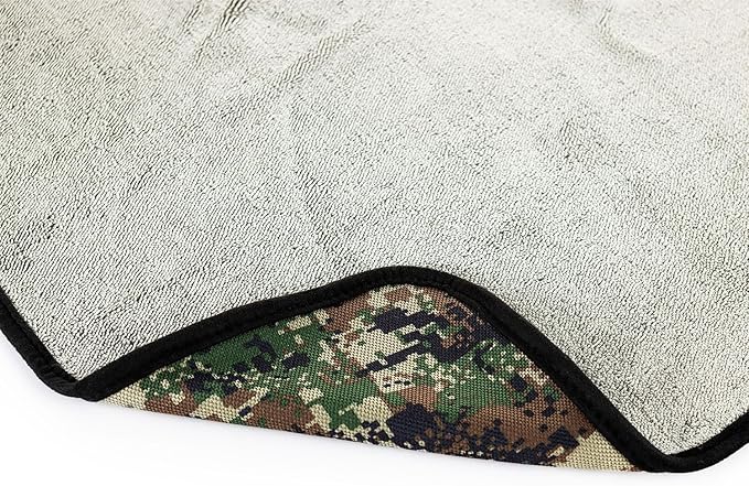 The Rag Company - Slim Dryer Towel - Special Edition Digital Woodland Camo - Ultra-Absorbent Korean Microfiber, Suede Edge, Car Drying Towel, 25" x 35" Camo